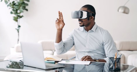 Man with VR headset